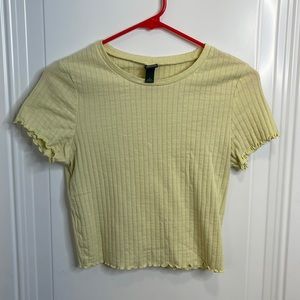 Yellow crop top